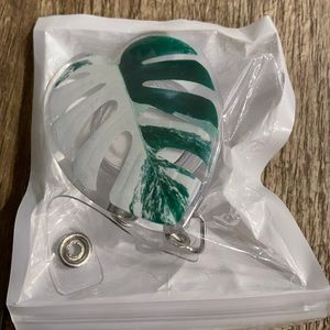 Plant leaf Badge ID holder